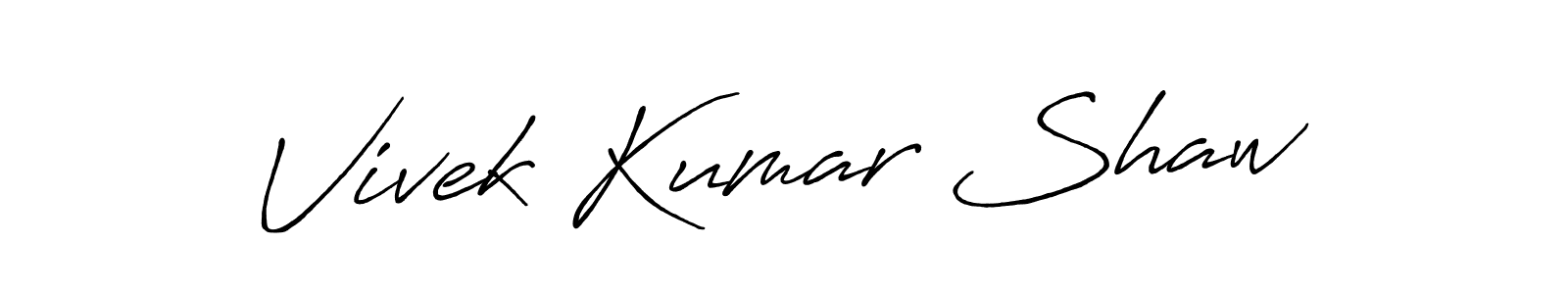 Design your own signature with our free online signature maker. With this signature software, you can create a handwritten (Antro_Vectra_Bolder) signature for name Vivek Kumar Shaw. Vivek Kumar Shaw signature style 7 images and pictures png