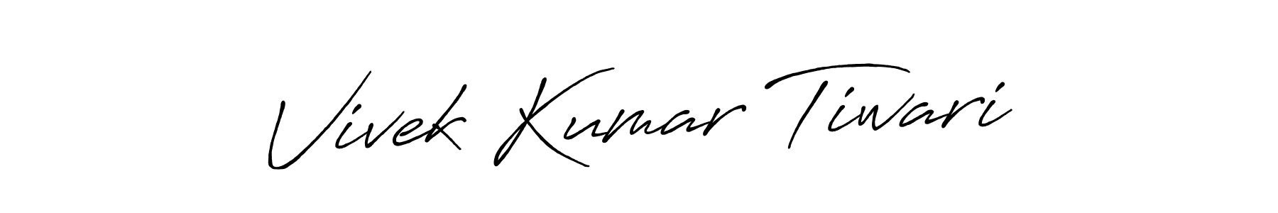 Create a beautiful signature design for name Vivek Kumar Tiwari. With this signature (Antro_Vectra_Bolder) fonts, you can make a handwritten signature for free. Vivek Kumar Tiwari signature style 7 images and pictures png