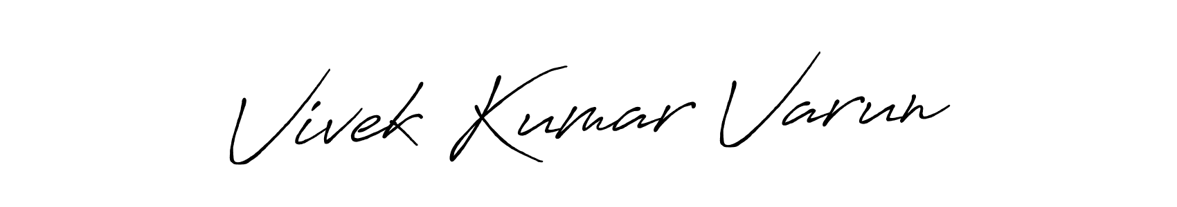 Antro_Vectra_Bolder is a professional signature style that is perfect for those who want to add a touch of class to their signature. It is also a great choice for those who want to make their signature more unique. Get Vivek Kumar Varun name to fancy signature for free. Vivek Kumar Varun signature style 7 images and pictures png