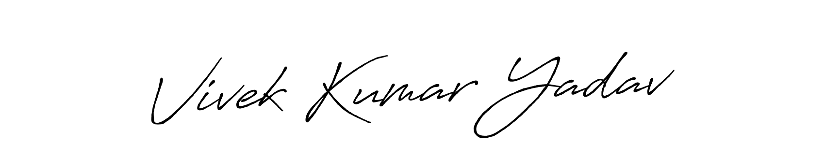 Vivek Kumar Yadav stylish signature style. Best Handwritten Sign (Antro_Vectra_Bolder) for my name. Handwritten Signature Collection Ideas for my name Vivek Kumar Yadav. Vivek Kumar Yadav signature style 7 images and pictures png