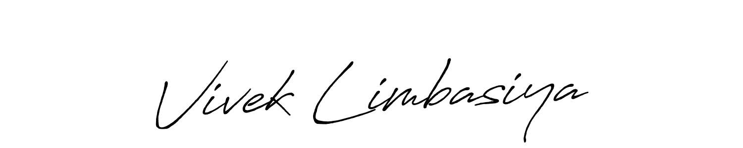 It looks lik you need a new signature style for name Vivek Limbasiya. Design unique handwritten (Antro_Vectra_Bolder) signature with our free signature maker in just a few clicks. Vivek Limbasiya signature style 7 images and pictures png