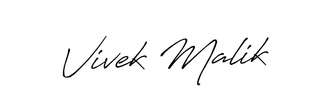 It looks lik you need a new signature style for name Vivek Malik. Design unique handwritten (Antro_Vectra_Bolder) signature with our free signature maker in just a few clicks. Vivek Malik signature style 7 images and pictures png