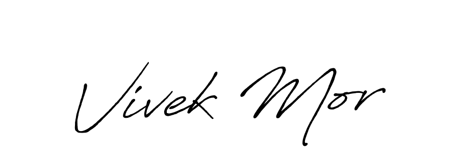 Also You can easily find your signature by using the search form. We will create Vivek Mor name handwritten signature images for you free of cost using Antro_Vectra_Bolder sign style. Vivek Mor signature style 7 images and pictures png