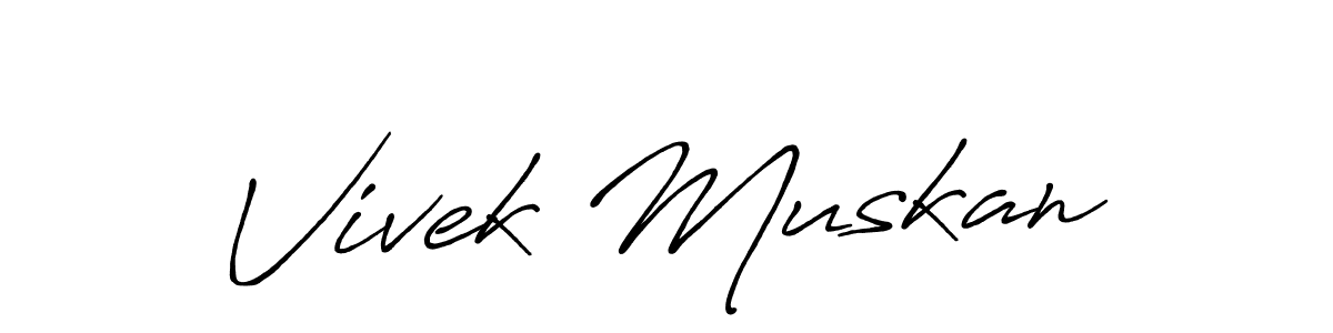 Once you've used our free online signature maker to create your best signature Antro_Vectra_Bolder style, it's time to enjoy all of the benefits that Vivek Muskan name signing documents. Vivek Muskan signature style 7 images and pictures png