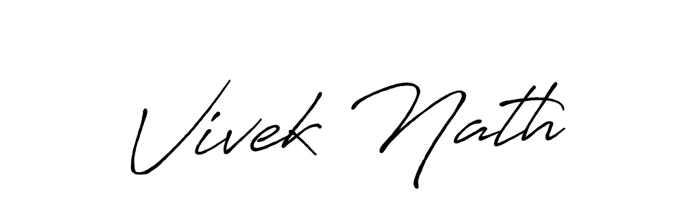 Vivek Nath stylish signature style. Best Handwritten Sign (Antro_Vectra_Bolder) for my name. Handwritten Signature Collection Ideas for my name Vivek Nath. Vivek Nath signature style 7 images and pictures png