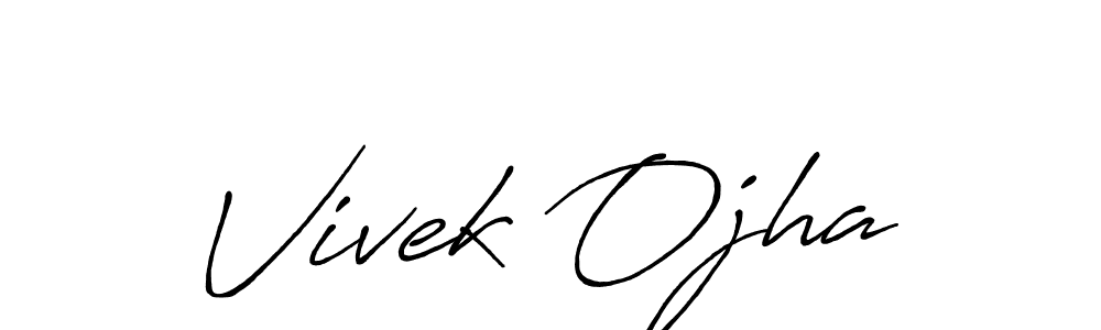 Design your own signature with our free online signature maker. With this signature software, you can create a handwritten (Antro_Vectra_Bolder) signature for name Vivek Ojha. Vivek Ojha signature style 7 images and pictures png