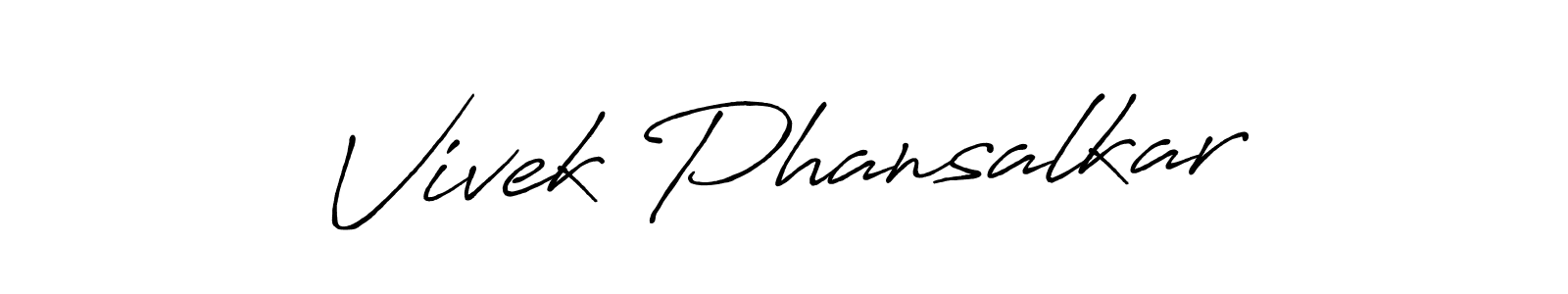 Use a signature maker to create a handwritten signature online. With this signature software, you can design (Antro_Vectra_Bolder) your own signature for name Vivek Phansalkar. Vivek Phansalkar signature style 7 images and pictures png