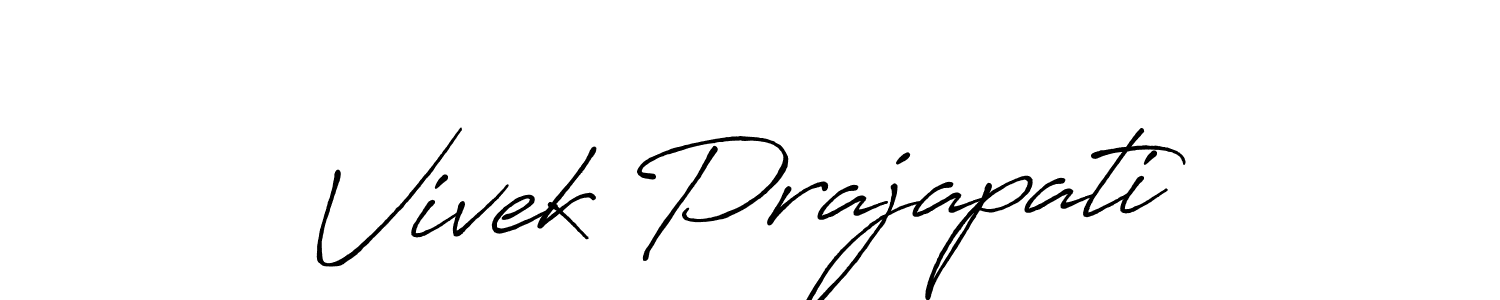 Use a signature maker to create a handwritten signature online. With this signature software, you can design (Antro_Vectra_Bolder) your own signature for name Vivek Prajapati. Vivek Prajapati signature style 7 images and pictures png
