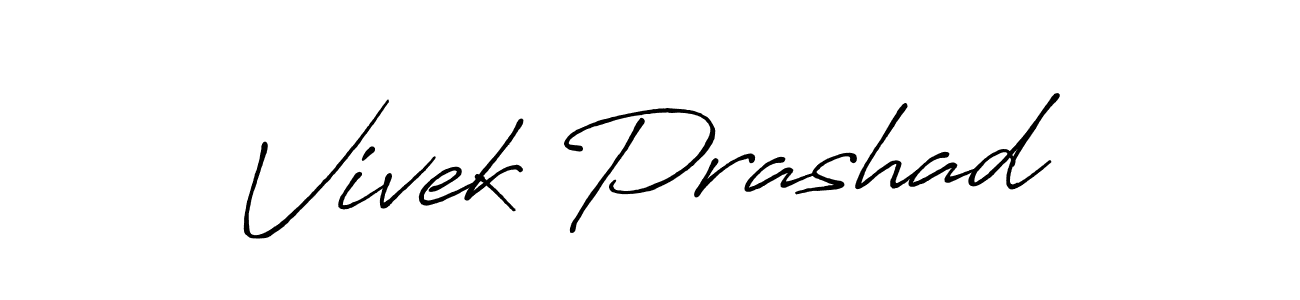 Create a beautiful signature design for name Vivek Prashad. With this signature (Antro_Vectra_Bolder) fonts, you can make a handwritten signature for free. Vivek Prashad signature style 7 images and pictures png