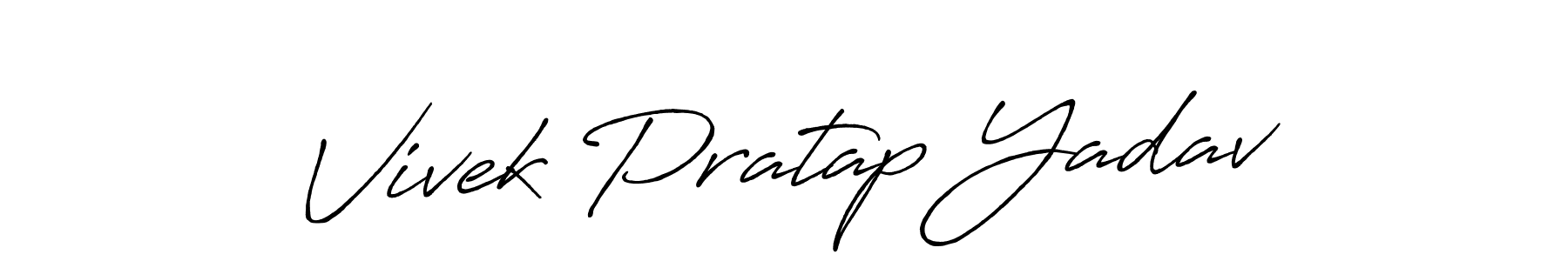 Antro_Vectra_Bolder is a professional signature style that is perfect for those who want to add a touch of class to their signature. It is also a great choice for those who want to make their signature more unique. Get Vivek Pratap Yadav name to fancy signature for free. Vivek Pratap Yadav signature style 7 images and pictures png