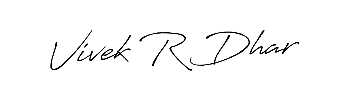 Here are the top 10 professional signature styles for the name Vivek R Dhar. These are the best autograph styles you can use for your name. Vivek R Dhar signature style 7 images and pictures png