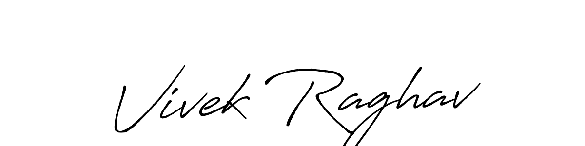 The best way (Antro_Vectra_Bolder) to make a short signature is to pick only two or three words in your name. The name Vivek Raghav include a total of six letters. For converting this name. Vivek Raghav signature style 7 images and pictures png