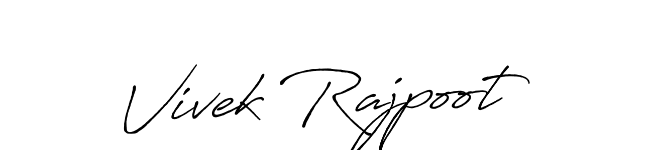 The best way (Antro_Vectra_Bolder) to make a short signature is to pick only two or three words in your name. The name Vivek Rajpoot include a total of six letters. For converting this name. Vivek Rajpoot signature style 7 images and pictures png