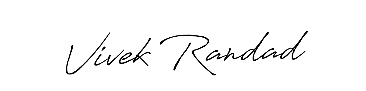 How to make Vivek Randad signature? Antro_Vectra_Bolder is a professional autograph style. Create handwritten signature for Vivek Randad name. Vivek Randad signature style 7 images and pictures png