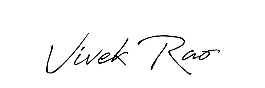 Make a beautiful signature design for name Vivek Rao. With this signature (Antro_Vectra_Bolder) style, you can create a handwritten signature for free. Vivek Rao signature style 7 images and pictures png
