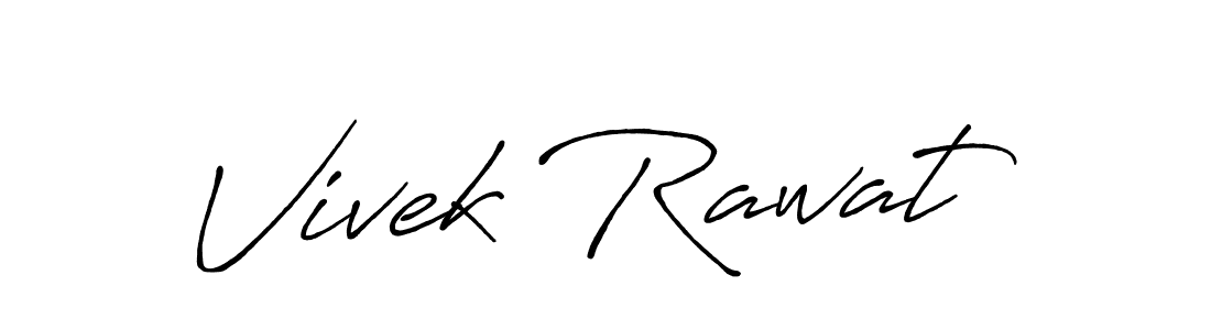 Design your own signature with our free online signature maker. With this signature software, you can create a handwritten (Antro_Vectra_Bolder) signature for name Vivek Rawat. Vivek Rawat signature style 7 images and pictures png