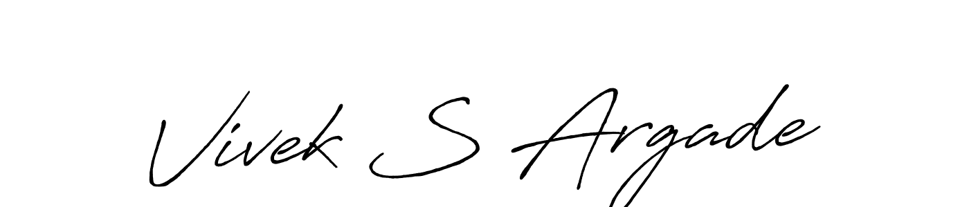 Vivek S Argade stylish signature style. Best Handwritten Sign (Antro_Vectra_Bolder) for my name. Handwritten Signature Collection Ideas for my name Vivek S Argade. Vivek S Argade signature style 7 images and pictures png