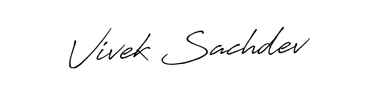 Make a beautiful signature design for name Vivek Sachdev. With this signature (Antro_Vectra_Bolder) style, you can create a handwritten signature for free. Vivek Sachdev signature style 7 images and pictures png