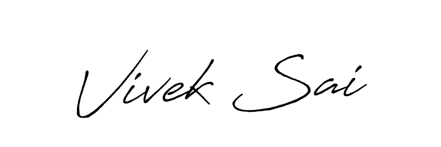 How to make Vivek Sai name signature. Use Antro_Vectra_Bolder style for creating short signs online. This is the latest handwritten sign. Vivek Sai signature style 7 images and pictures png