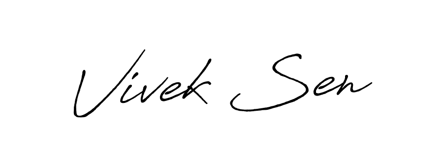 Also we have Vivek Sen name is the best signature style. Create professional handwritten signature collection using Antro_Vectra_Bolder autograph style. Vivek Sen signature style 7 images and pictures png