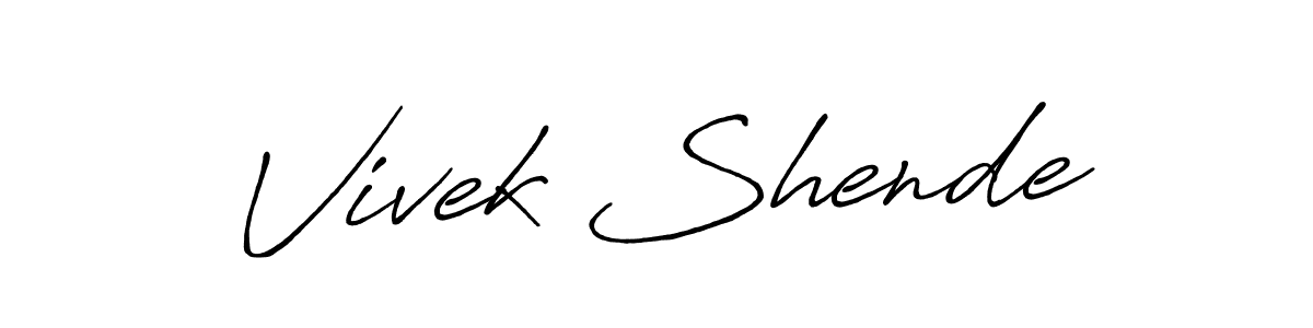 Similarly Antro_Vectra_Bolder is the best handwritten signature design. Signature creator online .You can use it as an online autograph creator for name Vivek Shende. Vivek Shende signature style 7 images and pictures png