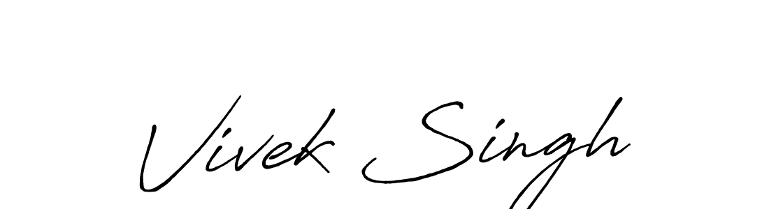 Also we have Vivek Singh name is the best signature style. Create professional handwritten signature collection using Antro_Vectra_Bolder autograph style. Vivek Singh signature style 7 images and pictures png