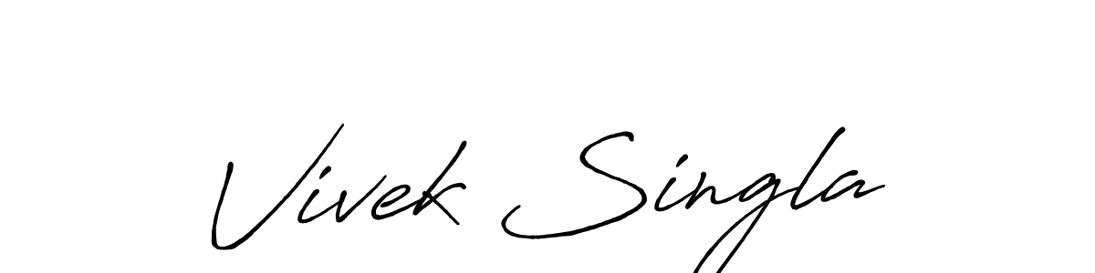 The best way (Antro_Vectra_Bolder) to make a short signature is to pick only two or three words in your name. The name Vivek Singla include a total of six letters. For converting this name. Vivek Singla signature style 7 images and pictures png