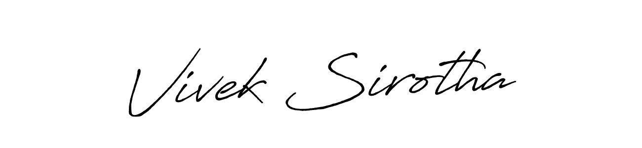 Create a beautiful signature design for name Vivek Sirotha. With this signature (Antro_Vectra_Bolder) fonts, you can make a handwritten signature for free. Vivek Sirotha signature style 7 images and pictures png