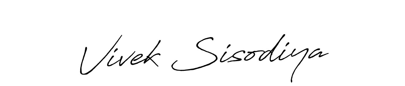 Also we have Vivek Sisodiya name is the best signature style. Create professional handwritten signature collection using Antro_Vectra_Bolder autograph style. Vivek Sisodiya signature style 7 images and pictures png