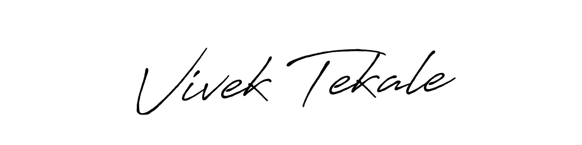 How to make Vivek Tekale signature? Antro_Vectra_Bolder is a professional autograph style. Create handwritten signature for Vivek Tekale name. Vivek Tekale signature style 7 images and pictures png