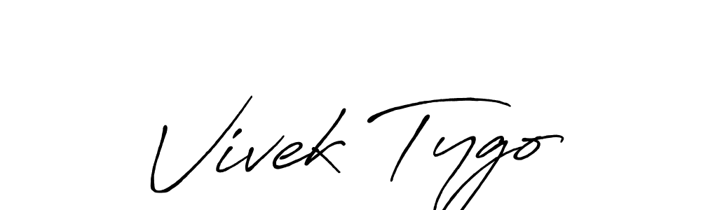 if you are searching for the best signature style for your name Vivek Tygo. so please give up your signature search. here we have designed multiple signature styles  using Antro_Vectra_Bolder. Vivek Tygo signature style 7 images and pictures png