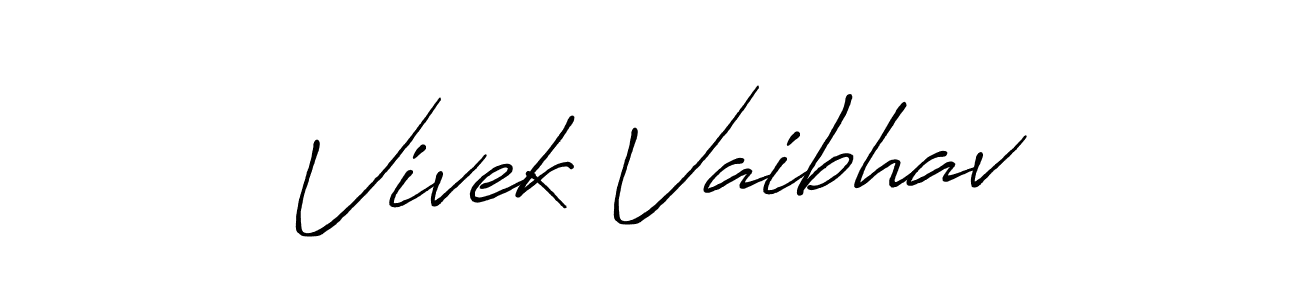 How to make Vivek Vaibhav signature? Antro_Vectra_Bolder is a professional autograph style. Create handwritten signature for Vivek Vaibhav name. Vivek Vaibhav signature style 7 images and pictures png