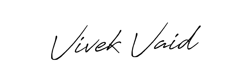 The best way (Antro_Vectra_Bolder) to make a short signature is to pick only two or three words in your name. The name Vivek Vaid include a total of six letters. For converting this name. Vivek Vaid signature style 7 images and pictures png