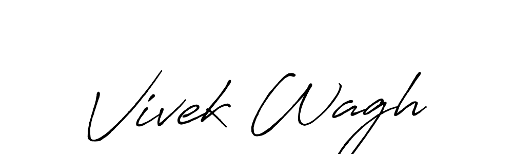 Create a beautiful signature design for name Vivek Wagh. With this signature (Antro_Vectra_Bolder) fonts, you can make a handwritten signature for free. Vivek Wagh signature style 7 images and pictures png
