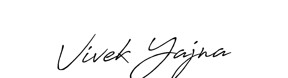 How to make Vivek Yajna name signature. Use Antro_Vectra_Bolder style for creating short signs online. This is the latest handwritten sign. Vivek Yajna signature style 7 images and pictures png