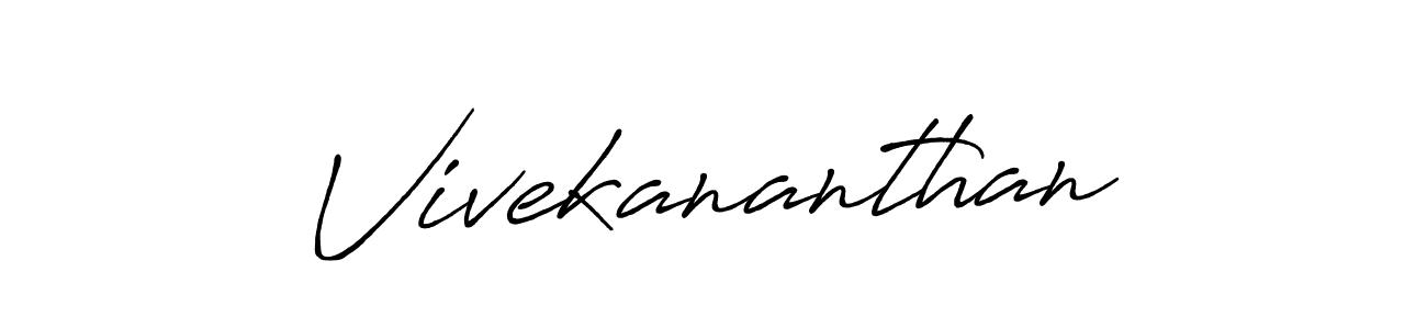 Vivekananthan stylish signature style. Best Handwritten Sign (Antro_Vectra_Bolder) for my name. Handwritten Signature Collection Ideas for my name Vivekananthan. Vivekananthan signature style 7 images and pictures png