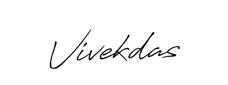 Use a signature maker to create a handwritten signature online. With this signature software, you can design (Antro_Vectra_Bolder) your own signature for name Vivekdas. Vivekdas signature style 7 images and pictures png