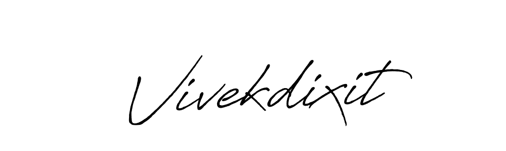 How to make Vivekdixit name signature. Use Antro_Vectra_Bolder style for creating short signs online. This is the latest handwritten sign. Vivekdixit signature style 7 images and pictures png