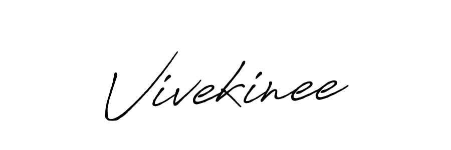 Create a beautiful signature design for name Vivekinee. With this signature (Antro_Vectra_Bolder) fonts, you can make a handwritten signature for free. Vivekinee signature style 7 images and pictures png