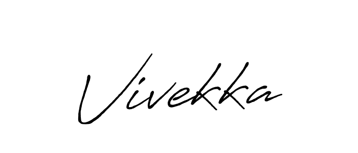Make a beautiful signature design for name Vivekka. With this signature (Antro_Vectra_Bolder) style, you can create a handwritten signature for free. Vivekka signature style 7 images and pictures png