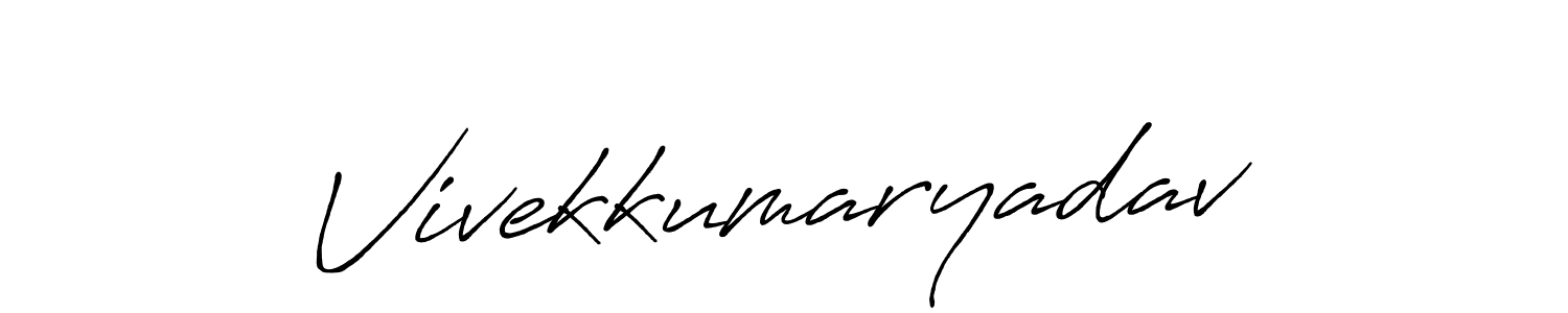 Vivekkumaryadav stylish signature style. Best Handwritten Sign (Antro_Vectra_Bolder) for my name. Handwritten Signature Collection Ideas for my name Vivekkumaryadav. Vivekkumaryadav signature style 7 images and pictures png