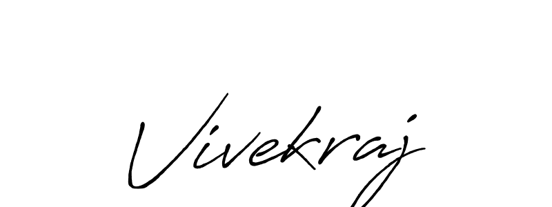 Make a beautiful signature design for name Vivekraj. With this signature (Antro_Vectra_Bolder) style, you can create a handwritten signature for free. Vivekraj signature style 7 images and pictures png