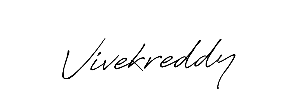 Use a signature maker to create a handwritten signature online. With this signature software, you can design (Antro_Vectra_Bolder) your own signature for name Vivekreddy. Vivekreddy signature style 7 images and pictures png
