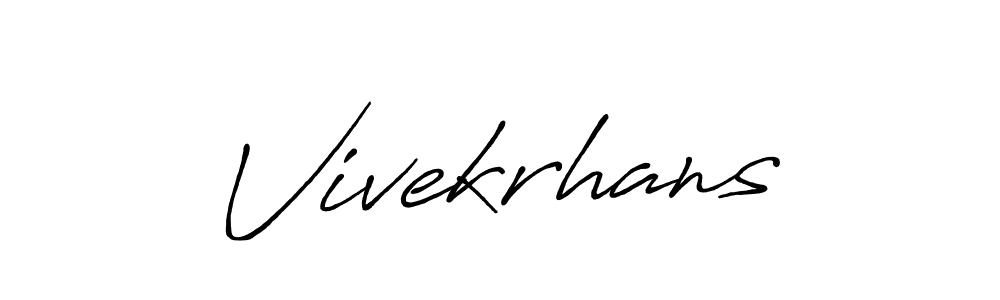 How to make Vivekrhans name signature. Use Antro_Vectra_Bolder style for creating short signs online. This is the latest handwritten sign. Vivekrhans signature style 7 images and pictures png