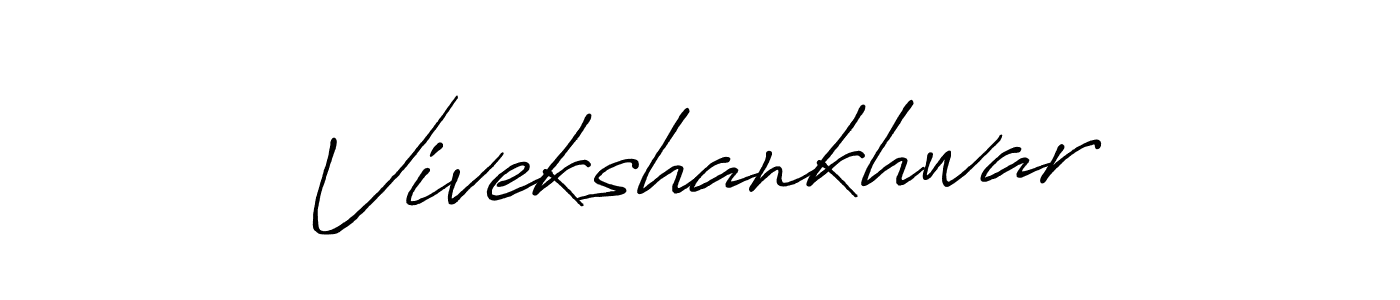 How to make Vivekshankhwar name signature. Use Antro_Vectra_Bolder style for creating short signs online. This is the latest handwritten sign. Vivekshankhwar signature style 7 images and pictures png