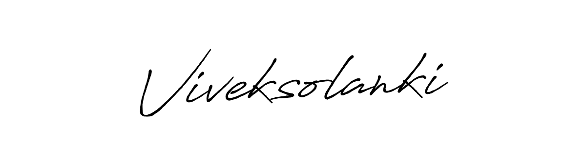 Also we have Viveksolanki name is the best signature style. Create professional handwritten signature collection using Antro_Vectra_Bolder autograph style. Viveksolanki signature style 7 images and pictures png