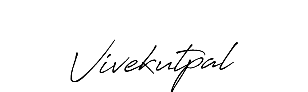 Make a beautiful signature design for name Vivekutpal. With this signature (Antro_Vectra_Bolder) style, you can create a handwritten signature for free. Vivekutpal signature style 7 images and pictures png