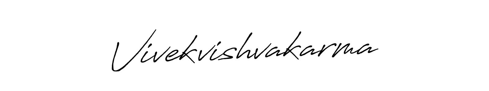 Create a beautiful signature design for name Vivekvishvakarma. With this signature (Antro_Vectra_Bolder) fonts, you can make a handwritten signature for free. Vivekvishvakarma signature style 7 images and pictures png