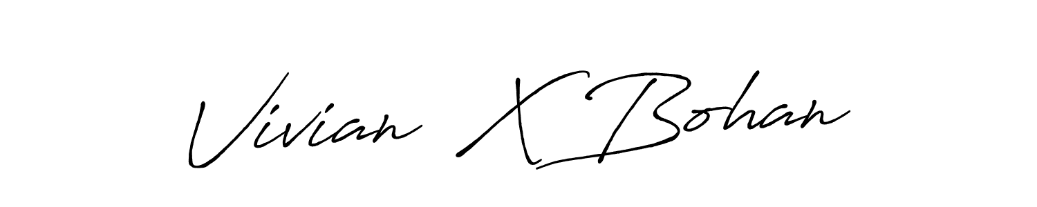 You can use this online signature creator to create a handwritten signature for the name Vivian  X Bohan. This is the best online autograph maker. Vivian  X Bohan signature style 7 images and pictures png