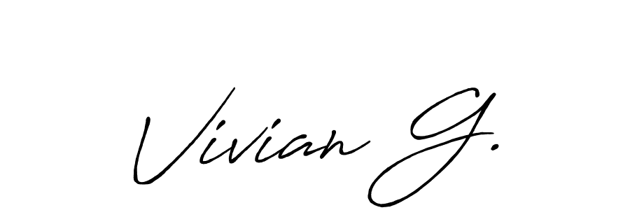 Design your own signature with our free online signature maker. With this signature software, you can create a handwritten (Antro_Vectra_Bolder) signature for name Vivian G.. Vivian G. signature style 7 images and pictures png